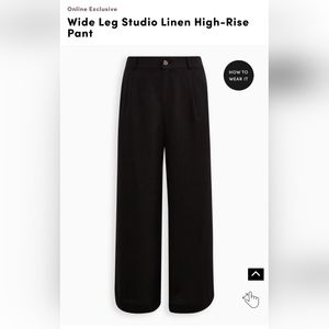 Wide leg linen pants